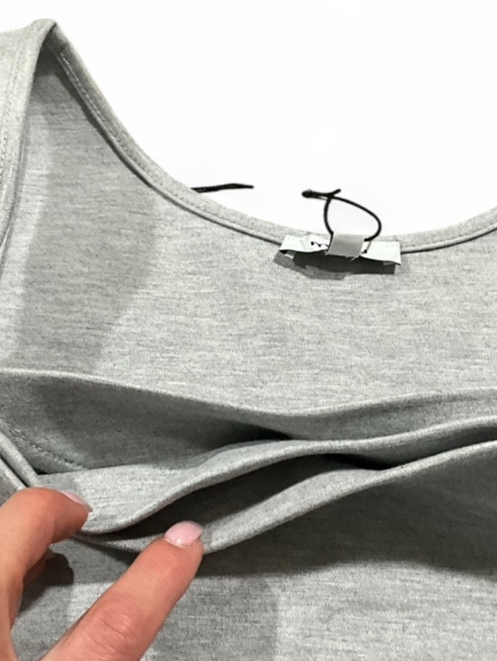 NWT MIAOU Luna Snatch Crop Tank Top Heather Gray Stretch Sculpt Corset Tee XXS - Picture 9 of 12